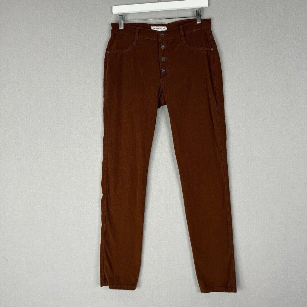 James Jeans Womens Pants 31 Classic Camel Brown High Class Skinny Corduroy Boho